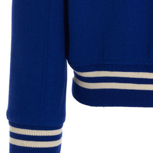 Logotipo personalizado de alta calidad Chenille bordado Patchwork Streetwear invierno Bomber Letterman hombres chaqueta de cuero Varsity para hombres - Product Image 4