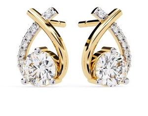 Twist-Design plaqué or rose 18K or blanc goutte GIA diamants certifiés élégant durable bijoux fins pour le mariage des femmes - Product Image 2