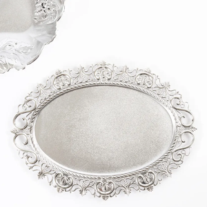 Cargador de placa de cobre vintage Placa de cargador de metal para fiestas de boda Placa de cargador para hoteles y banquetes - Product Image 4