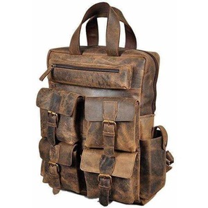 Premium Quality Distressed Vintage Travel Luxury Barrel Weekender Genuine Leather <b>Bag</b> Zipper Closure OEM Fashion Style for <b>Men</b> - Product Image 1
