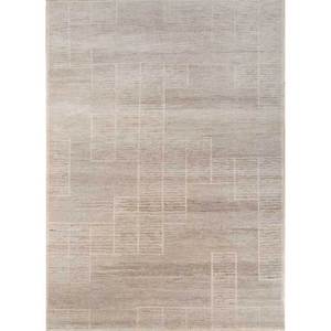 Alfombra de Lana Tejida a Mano Color Marfil, Estilo Boho Clásico con Patrón Geométrico para Decoración de Sala de Estar, Rectangular, para Pasillo, Lca-824 - Product Image 1