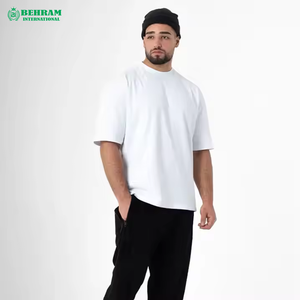 Heavyweight 100% Cotton <b>Plain</b> Custom Printed Blank <b>White</b> Eco-Friendly Anti-Wrinkle Plus Size Men's Oversized T-Shirts - Product Image 1