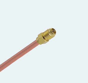 Robinet d'accès en laiton robuste 1/4, tube en cuivre 9,5 cm 23G 7/16-20 SAE 45 °   Flare 1200PSI Port de charge brasé NRV Heavy - Product Image 3