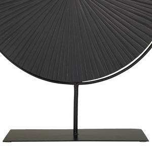 Objet de table rond en métal noir Design moderne élégant Accent décoratif élégant parfait pour la décoration contemporaine de la maison ou du bureau - Product Image 4