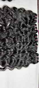 Vente en gros d'extensions de cheveux humains vierges droites crépues alignées sur les cuticules cheveux indiens bruts étirés simples extension de cheveux de donneur - Product Image 5