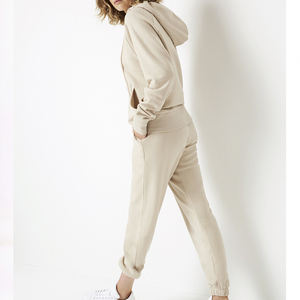 Custom Logo Sportswear Sweat Suit Workout Fitness <b>Fleece</b> Plus Size Sweatshirt and Sweatpants <b>Jogger</b> Sets Tracksuit for <b>Women</b> - Product Image 3