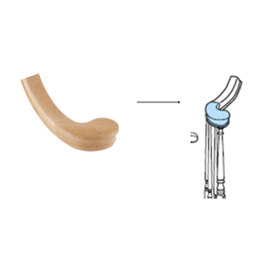 FSC Roble Rojo de Alta Calidad, Accesorio de Pasamanos de Goma para Escalera Externa Interna, Marca EFS, OEM ODM, 7246 - Product Image 3