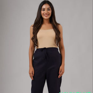 กางเกงผู้หญิงผ้ามัสตาร์ดไซส์ใหญ่พิเศษใหม่2023โลโก้แบบยืดได้สำหรับฤดูร้อน - Product Image 2