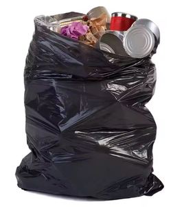 Bolsa de basura de gran capacidad, resistente, 55 galones, negra, bolsa de basura comercial Extra grande para Hotel, bolsas de basura industriales - Product Image 1