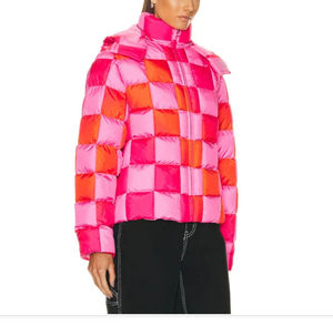 Blouson en jean léger et ample pour femme, noir, col montant court, boutons recouverts, fin, effet bulle, automne, blanc, duvet de canard, broderie - Product Image 6