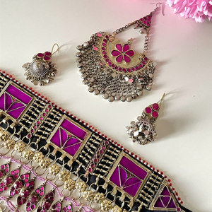 Afghan Jewelry Sets for Party Wear <b>Top</b> Quality Multi Color Wedding Jewellery Set With Custom Design and Size - Product Image 2