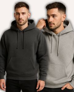 Sudaderas con capucha en blanco de algodón liso de gran tamaño personalizadas de invierno para hombre, sudaderas con capucha y sudadera Unisex, tela suave y cómoda de alta calidad - Product Image 1