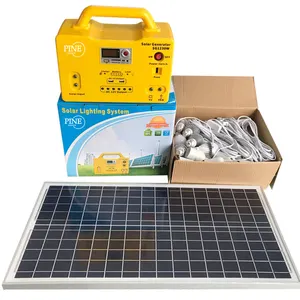 hot sale 10 W 20W 30W 50W Solar Generator with Solar Panel DC Solar Power Lighting System portable solar lighting system