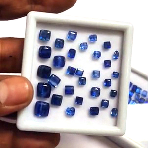 76 pièces de kyanite bleue naturelle 9x4 10x5mm octogone coussin carré facette 69 Cts Lot Iroc ventes pierres précieuses de haute qualité coupées - Product Image 2