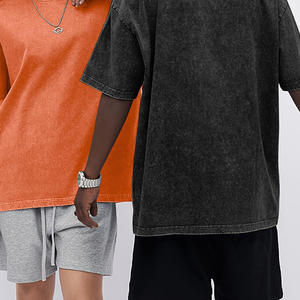 Oversized <b>Blank</b> Men 100% Cotton T Shirt High Quality Vintage Custom Printed Logo Faded Oversized Acid Washed T Shirt Stock - Product Image 4