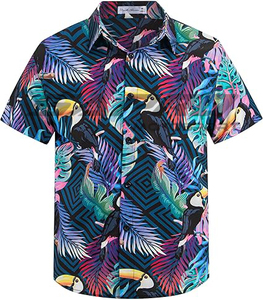 Chemise décontractée et habillée Sapro Industries pour hommes grandes tailles, motif tribal hawaïen Elei, en coton respirant et fibre de bambou, idéale pour la plage - Product Image 6