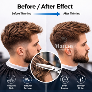 Ciseaux de coiffure professionnels de qualité supérieure en acier inoxydable pour la coupe des cheveux, outil de coiffure professionnel pour salon, finition lisse - Product Image 6