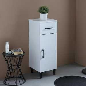 White and Black Ravenna Bathroom <b>Set</b> with Reversible Door and <b>Drawer</b> Premium Base Unit Accessory Export - Product Image 1