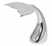 Table basse décorative moderne en aluminium, design queue de baleine, qualité supérieure, couleur et taille personnalisables, écologique pour la maison