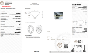 2.27 ct Oval Cut Lab-grown Diamond IGI Certified E Color VS1 Clarity Lab-Stone - Product Image 5