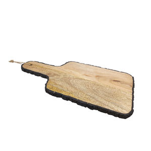 Acacia Wood Unique Shape Rectangle Chopping Board With Handle Natural <b>Colour</b> Chees Board for Kitchen Accessories - Product Image 1