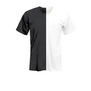 Fancy Black and White Plus Size Men's T-Shirts Custom Printing T Shirts