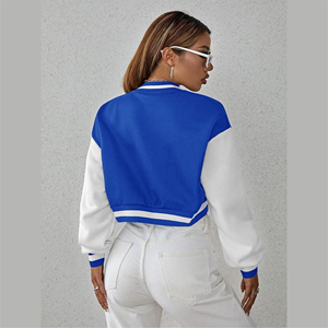 Venta caliente de alta calidad Varsity Chaquetas Nueva llegada Street Wear Bordado Logo Algodón Casual Deportes Moda Letterman Chaqueta - Product Image 3