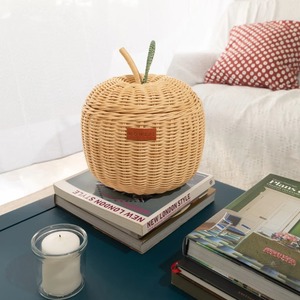 Cesta de Almacenamiento Moderna de Mimbre Ecológico, Pequeña y Natural - Product Image 5