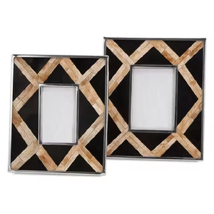 Meilleure vente de cadres photo en MDF élégants en bois d'os décoratifs faits à la main pour la décoration intérieure conception de cadres photo uniques - Product Image 3