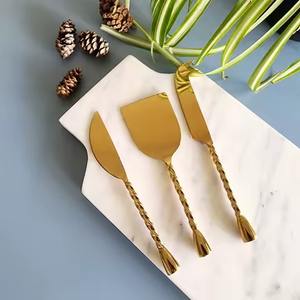 Ensemble de couteaux à fromage en métal et en bois multi-usages au design élégant outils matériel de haute qualité ensemble de couteaux à fromage 4 pièces - Product Image 2