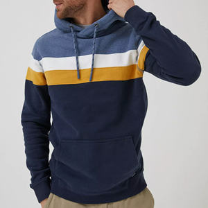 Sweat à capuche rayé pour homme, durable, faible MOQ, manches régulières, bonne qualité, vêtements décontractés de marque, pour les sorties quotidiennes - Product Image 4