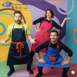 Tùy Chỉnh Hải Quân Màu Xanh Đầu Bếp Tạp Dề Với Dây Màu Cam Dây Đeo Có Thể Điều Chỉnh Unisex Nhà Bếp Nấu Ăn Tạp Dề Túi Cho Nhà Hàng Barista Làm Việc - Product Image 4