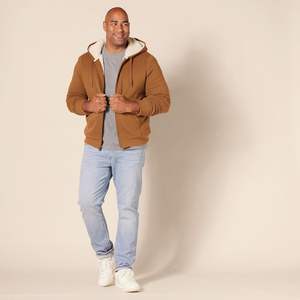 Unisex Men's Polyester <b>Fleece</b> Zipper Hoodie Soft <b>Thick</b> <b>Jacket</b> for Daily Wear Winter Digital Printing GK Leather - Product Image 6