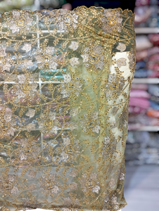 African Fabric Lace Embroidery Guipure Cord French Lace Bedding 3D Pearl Flowers Mesh Sequins Ripstop 100% <strong>Polyester</strong> for Wedding - Product Image 6