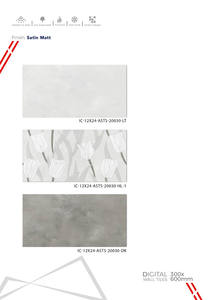 Carreaux muraux en céramique décoratifs 300x600mm pour salle de bain et cuisine, finition brillante mate, sculpture de sucre, collection de murs intérieurs - Product Image 3