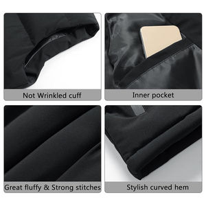 เสื้อกั๊กแบบมีซิปสำหรับผู้ชายเสื้อโค้ทบุนวมเสื้อแขนกุดมีซิปดีไซน์ตามสั่ง - Product Image 3