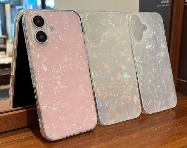 New Style Glitter Dream Shell Pattern Soft IMD TPU + PC Case for IPhone 16 15 14 13 11 8 7 Shockproof Bumper Cover