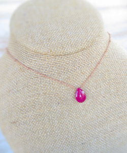 Natural Ruby Drop Gemstone Chain Necklaces Bohemian 925 <b>Sterling</b> <b>Silver</b> Gold Plated Handmade Pendant Necklaces for Women - Product Image 2