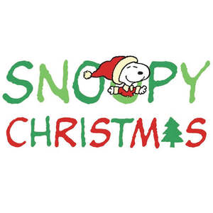 Carte de vœux postale en papier plié faite à la main avec motif de Noël Peanuts Snoopy, logo personnalisé, papier artisanal - Product Image 1