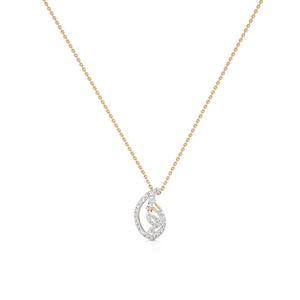 Colgante de diamante de lágrima etérea, joyería fina con tachuelas de oro/plata con circón/moissanita/cultivado en laboratorio/chapado en oro de diamante Natural - Product Image 1