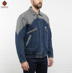 แจ็คเก็ตยีนส์ทำมือแบบทูโทนลายฟอกกรด สไตล์เรโทรสำหรับผู้ชาย คอสเพลย์ McFly สไตล์ไฮสตรีท ใส่ได้ทุกฤดู - Product Image 4