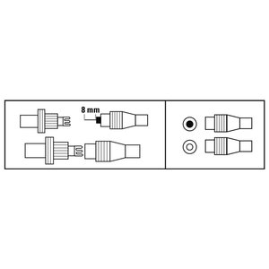 Ensemble de connecteurs d'antenne coaxiale 2 pièces en métal 00205211 - Product Image 2