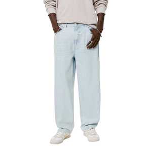 กางเกงยีนส์ผู้ชายทรงหลวมที่ออกแบบเองผู้ผลิตกางเกงยีนส์ทรงหลวมโอเวอร์ไซส์สไตล์วินเทจ - Product Image 2