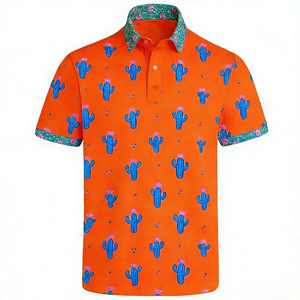 Polos de Golf de Lujo Personalizados con Estampado Completo, Manga Corta, Tallas Grandes, de Spandex y Poliéster de Alta Calidad con Bordado - Product Image 4