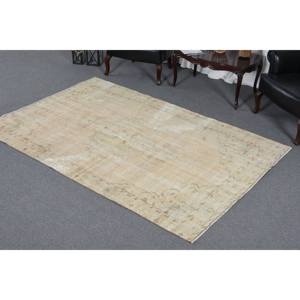 Tapis turc classique Vintage Beige 5.2x8.1 pieds laine Latex support grande surface Rectangle Patchwork motif pour couloir chambre décor - Product Image 2