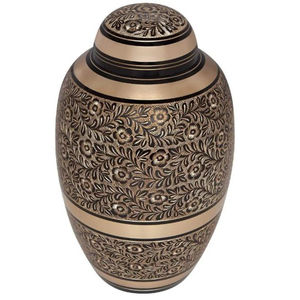 Urna de cremación de Metal dorado hecha a mano de estilo americano de lujo, contenedor conmemorativo de recuerdo para cenizas humanas, suministros funerarios - Product Image 5