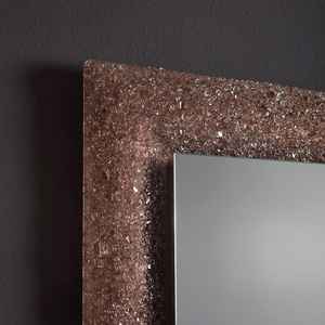 Integrated LED 90x62 Mirror with Bronze Fused Glass Grit <b>Frame</b> - Product Image 2