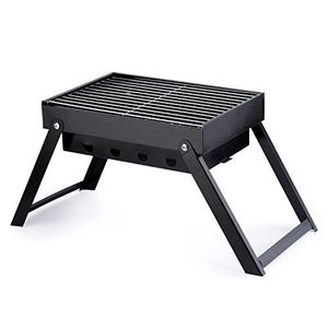 Barbecue en fer rustique portable avec artisanat traditionnel pour viande et légumes grillés au charbon de bois authentiques - Product Image 3