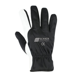 Gants de travail de sécurité en cuir OEM Gants de sécurité en cuir à usage général avec doublure en coton En388 Gants de travail industriels antidérapants - Product Image 4