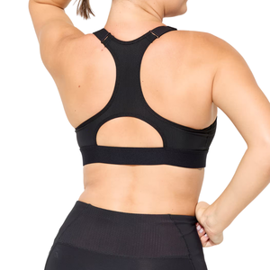 Soutien-gorge de sport simple à maintien élevé pour femmes, fermeture éclair avant, séchage rapide, écologique, confortable, soutien-gorge de fitness, course à pied, entraînement, personnalisé, sans couture - Product Image 3